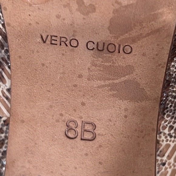 BCBGMAXAZRIA Snakeskin Print Slingback Pumps Size 8 - Picture 9 of 9